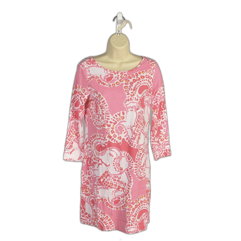 Lilly Pulitzer Marlowe Mini Shift Dress Trunk In Love Elephant/Pink Size S